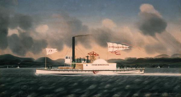 James Bard John Birkbeck, steam towboat China oil painting art